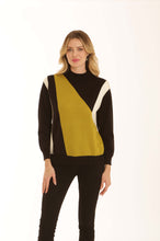 Pomodoro - Turtle Neck Colour Block Jumper