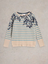 White Stuff - Olive Print Jumper