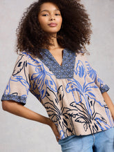 White Stuff - Ash Linen Blend Top