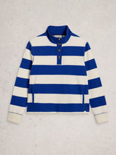 White Stuff - Bobby Button Stripe Sweat