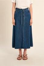 Molly Bracken - Long Denim Skirt, Knotted
