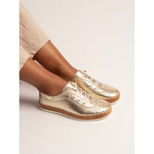 Lunar - Leather Plimsolls Gold