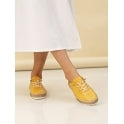 Lunar - Evie Leather Plimsoll
