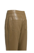 Faux leather carrot fit trousers