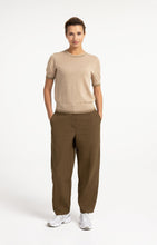 YAYA- Fine-knit sweater with short sleeves and contrast trims
