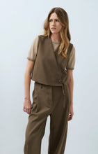 YAYA- Fine-knit sweater with short sleeves and contrast trims