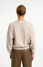 YaYa - Sweatshirt with V-neck and woven collar