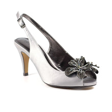 Lunar - Ankara Peep Toe Slingback