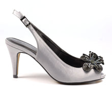Lunar - Ankara Peep Toe Slingback