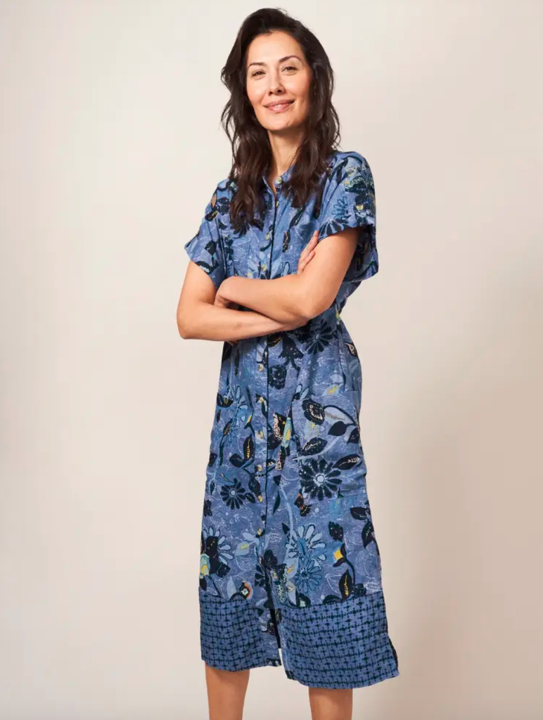 White Stuff Reno Linen Shirt Dress Boles of Boyle