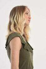 Molly Bracken - Ruffle Neck Tank Top