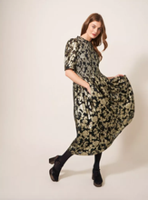 White Stuff - Wren Metallic Jacquard Dress