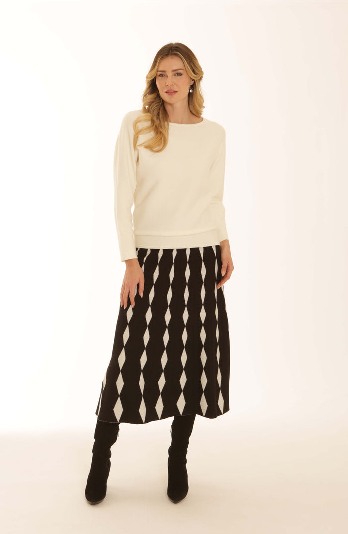 Pomodoro - Argyle Knitted Skirt