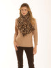 Pomodoro - Leopard Print Fur Scarf