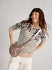 White Stuff - Olive Print Jumper