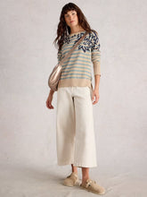 White Stuff - Olive Print Jumper