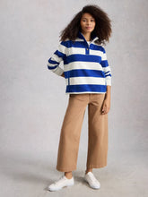 White Stuff - Bobby Button Stripe Sweat
