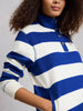 White Stuff - Bobby Button Stripe Sweat