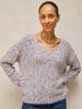 White Stuff - Textured V-Neck Jumper