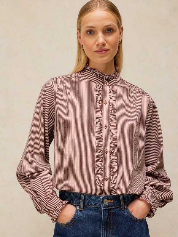 White Stuff - Frill Neck Shirt