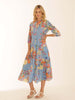 Pomodoro - Tropical Floral Shirt Dress