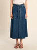 Molly Bracken - Long Denim Skirt, Knotted