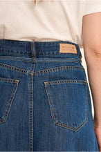 Molly Bracken - Long Denim Skirt, Knotted