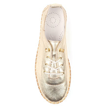 Lunar - Leather Plimsolls Gold