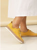 Lunar - Evie Leather Plimsoll