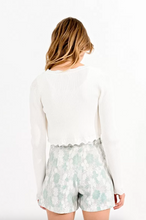 Molly Bracken - Cropped Scalloped Cardigan