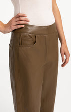 Faux leather carrot fit trousers