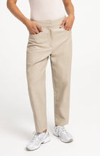 Faux leather carrot fit trousers