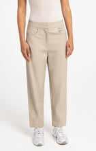 Faux leather carrot fit trousers