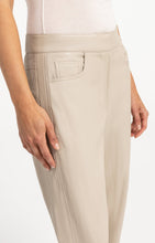 Faux leather carrot fit trousers