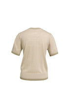 YAYA- Fine-knit sweater with short sleeves and contrast trims