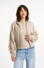 YaYa - Jacquard knitted cardigan with zip closure