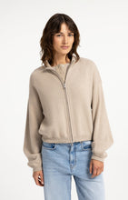 YaYa - Jacquard knitted cardigan with zip closure