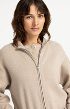 YaYa - Jacquard knitted cardigan with zip closure