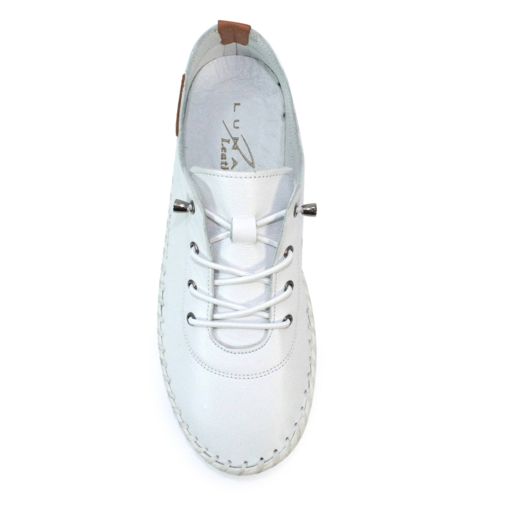 Lunar St Ives Leren Plimsoll 8 UK Mid Blauw Lunar St Ives Leren Plimsoll 8 UK Mid Blauw