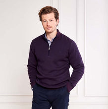 André - Clifden 1/4 Zip Purple Jumper