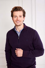 André - Clifden 1/4 Zip Purple Jumper