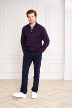 André - Clifden 1/4 Zip Purple Jumper