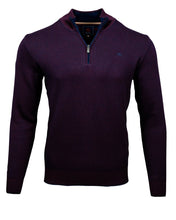 André - Clifden 1/4 Zip Purple Jumper