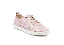 Lunar - Exbury Floral Leather Plimsoll