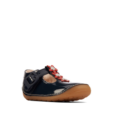 Clarks - Tiny Flower T Navy Patent