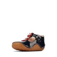 Clarks - Tiny Flower T Navy Patent