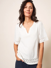 White Stuff - Sage Trim Top