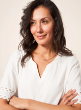 White Stuff - Sage Trim Top