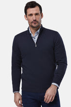 Benetti - 1/4 Zip Navy Jumper