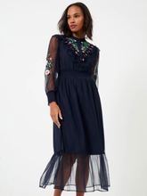 French Connection - Abra Embroidered Mesh Dress